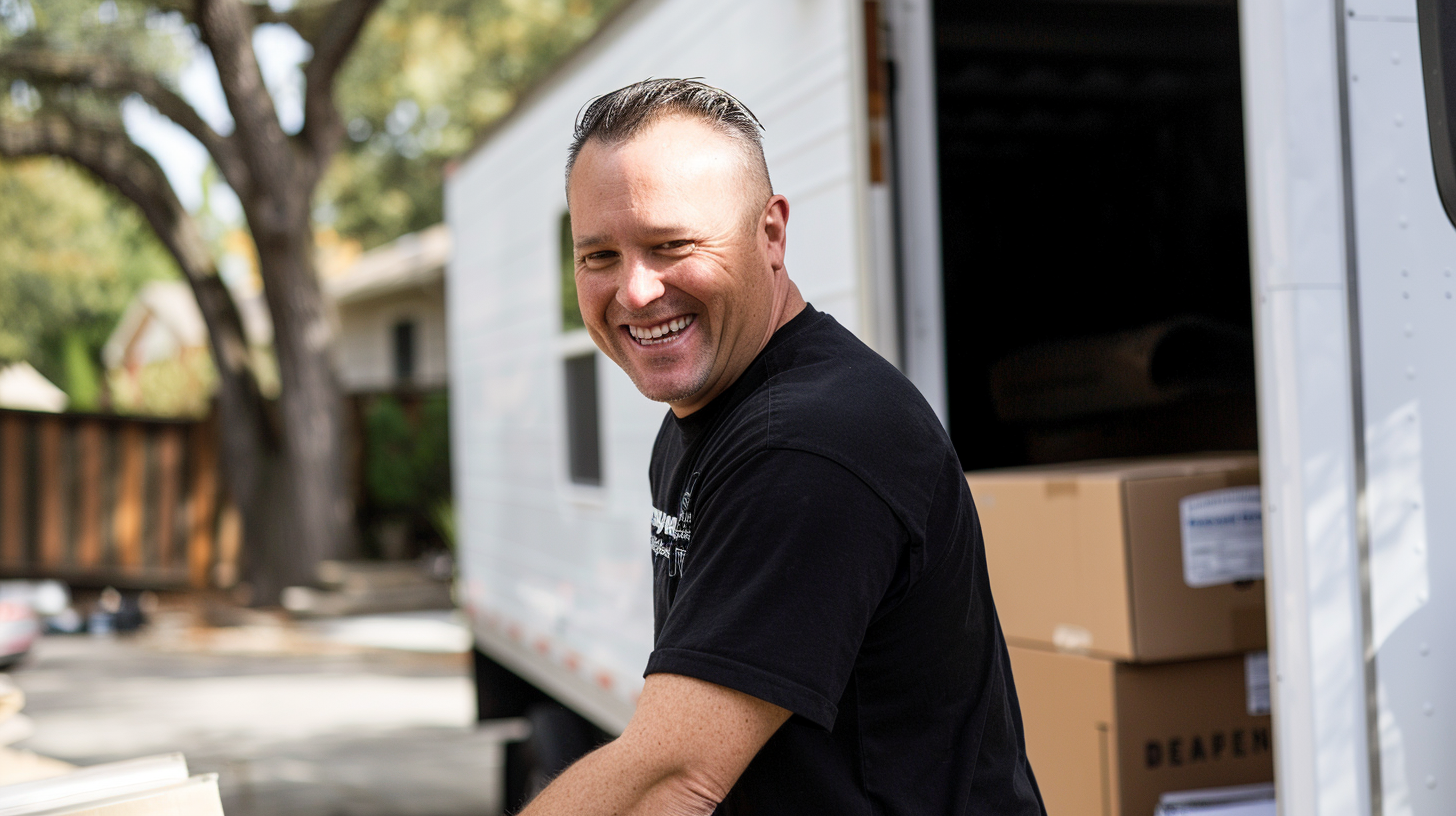 JCM Machine crew member helping with Moving service in Lakeville, MN